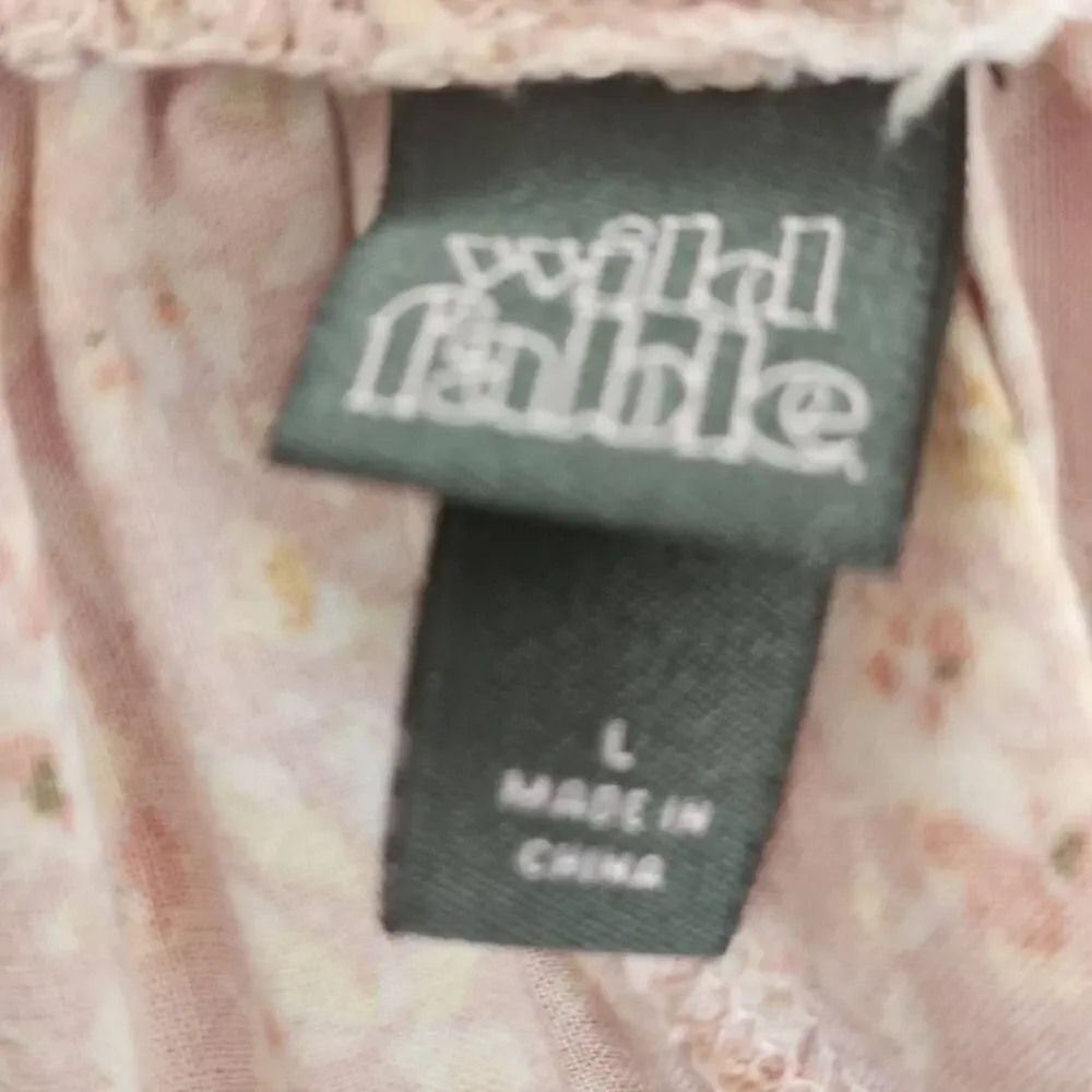 Light Pink Floral Tiered Mini Skirt Size Large